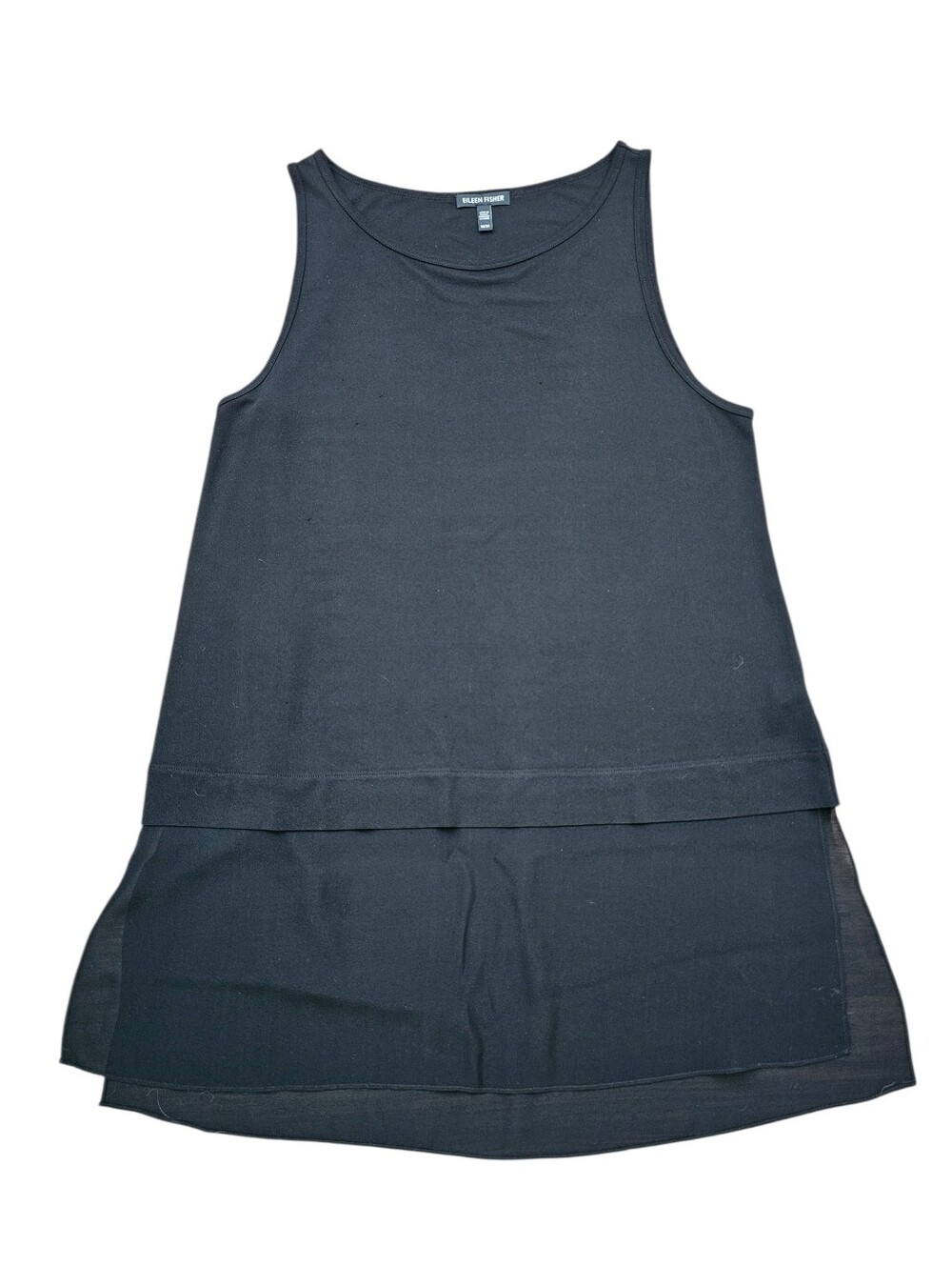 Eileen Fisher 100% Silk Black Tank Top Size Medium